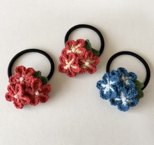 プルメリア モチーフに 花ヘアゴムが誕生 Plumeria House Little Flower Crochet